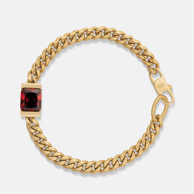 Chip Bracelet - Red Garnet