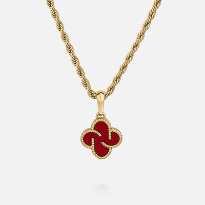 Heritage Clover Pendant - Red