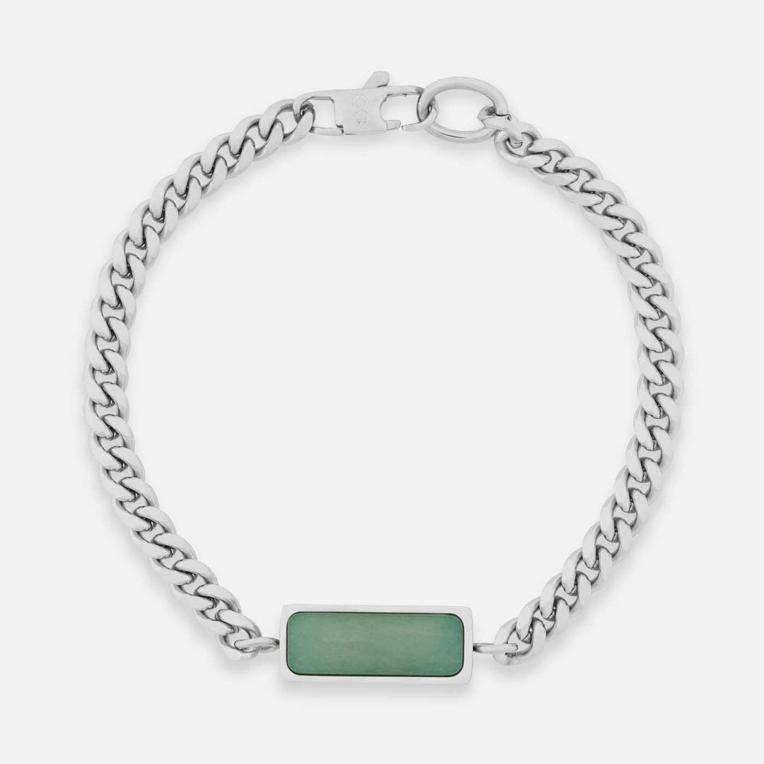 Fusion Cuban Bracelet, Aventurine