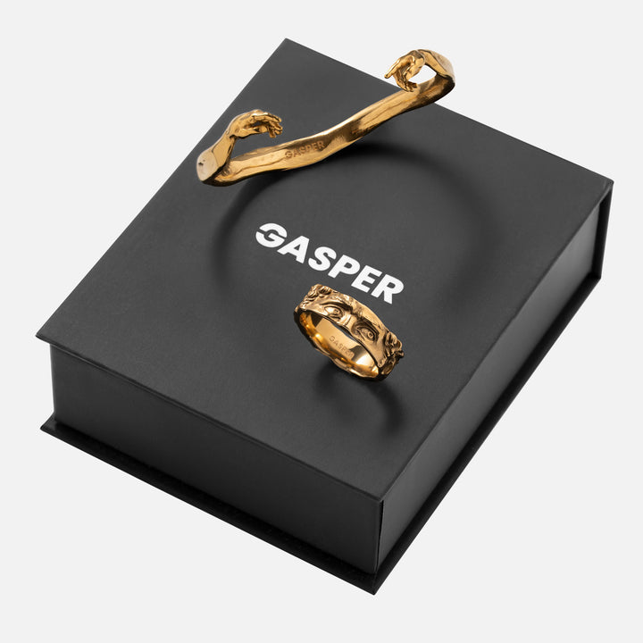 Adam Cuff and David Gift Set - Gold