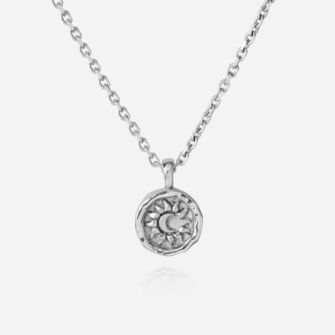 Eclipse Pendant in Silver on Cable chain