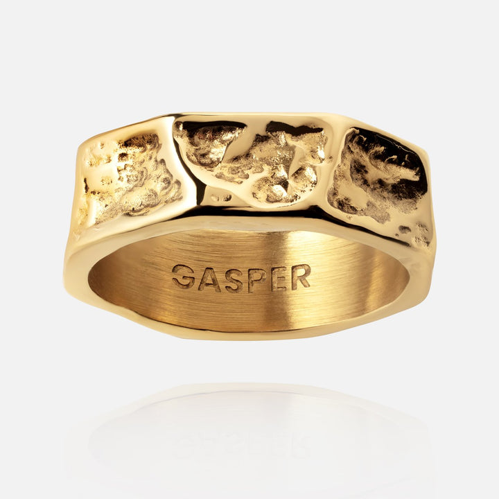 Hex Ring in Gold