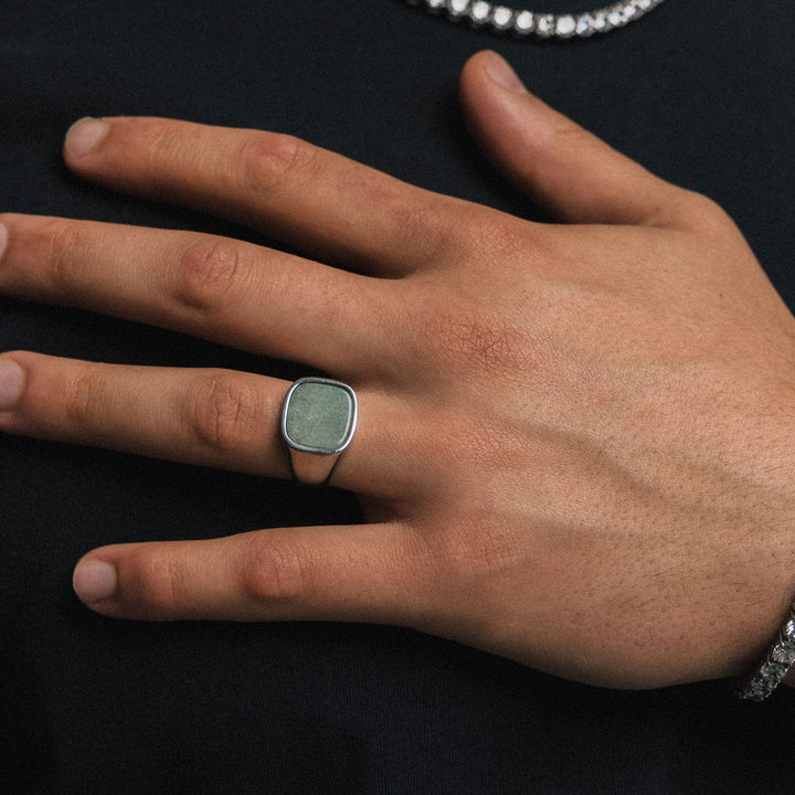 Square Aventurine Ring | Premium Ring | GASPER.CO