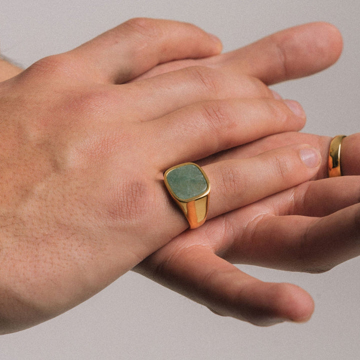 Square Aventurine Ring