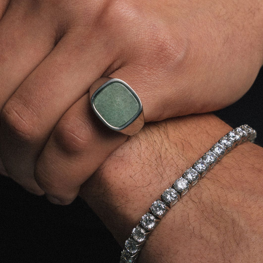 Square Aventurine Ring | Premium Ring | GASPER.CO