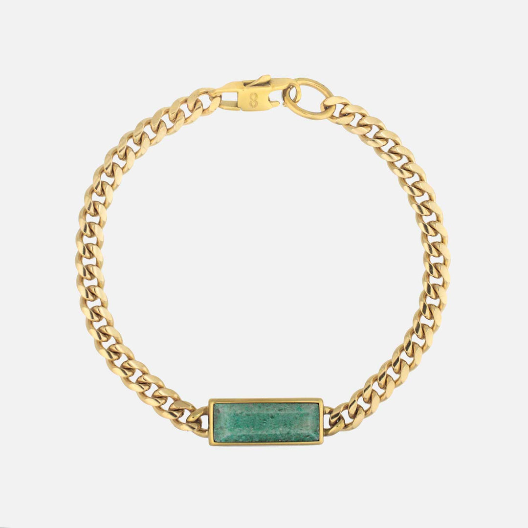 Fusion Cuban Bracelet - Aventurine