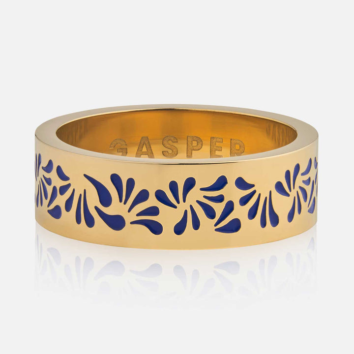 Floral Band Ring - Blue | Premium Ring | Gasper