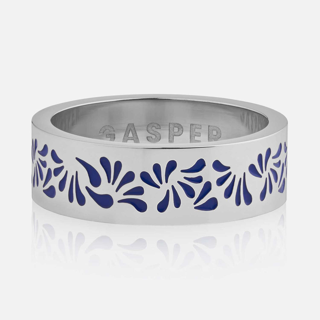 Floral Band Ring - Blue | Premium Ring | Gasper