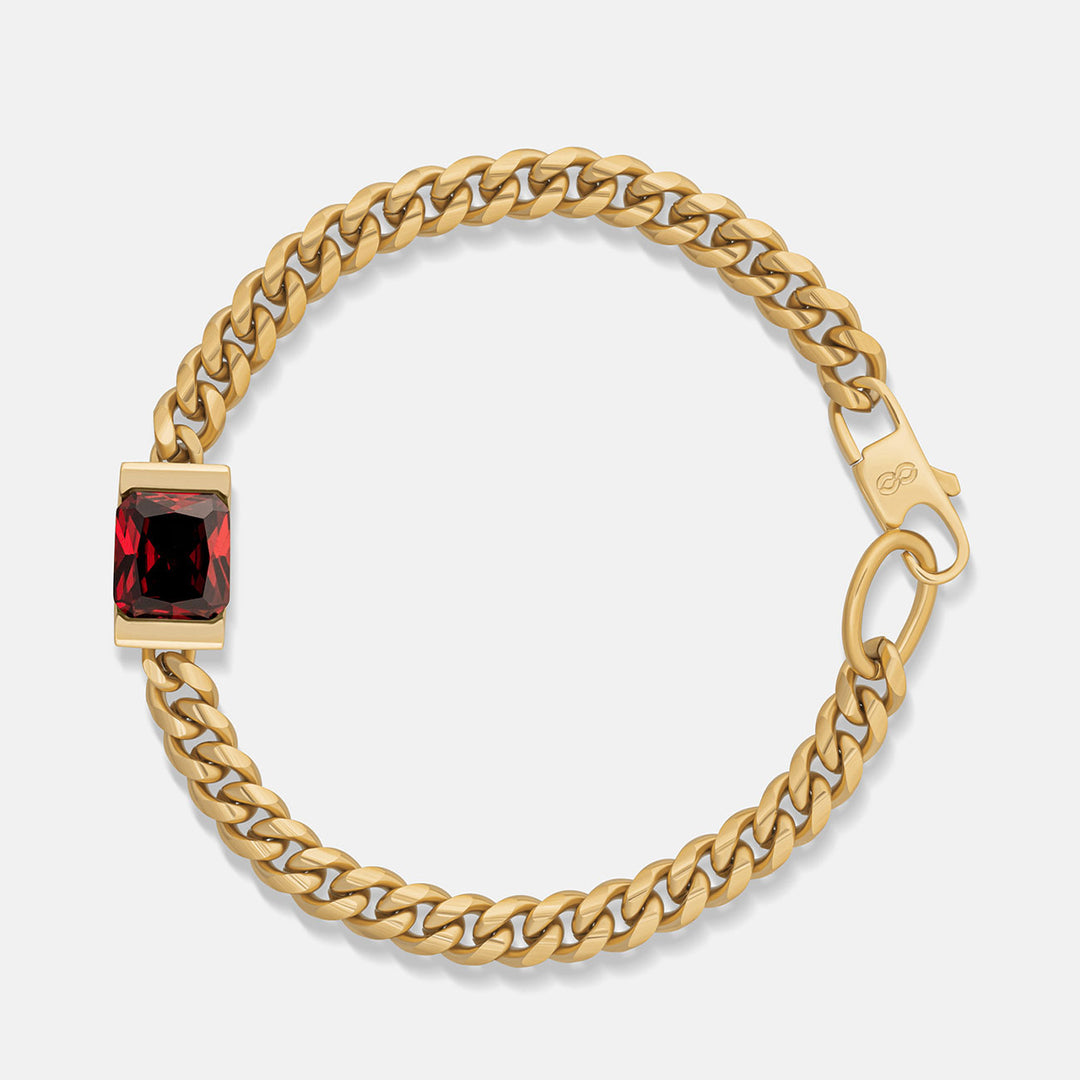 Chip Bracelet - Red Garnet