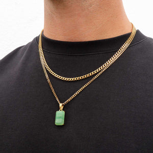 Void Aventurine + 4mm Cuban Set