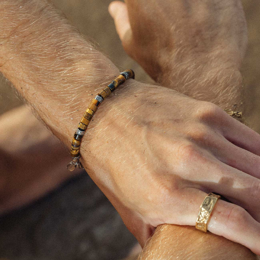 Heishi Bracelet - Tigers Eye