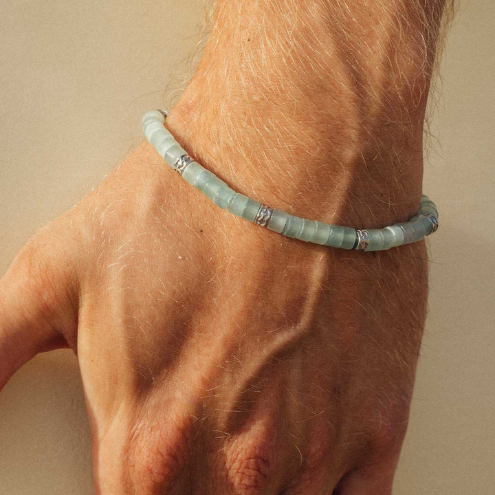 Heishi Bracelet in Aventurine worn