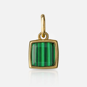 Micro Cushion Pendant - Malachite
