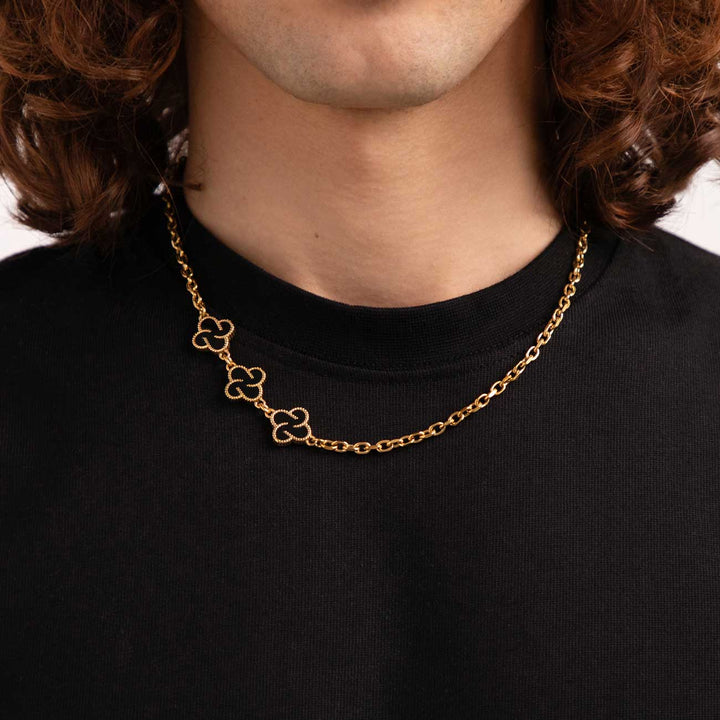 Heritage Clover Chain - Onyx
