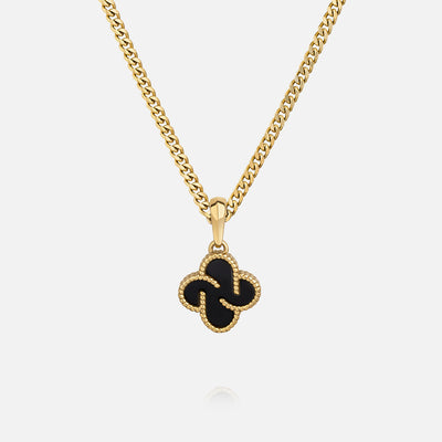 Heritage Clover Pendant - Onyx