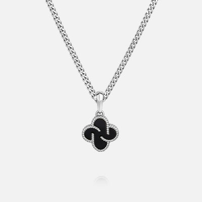 Heritage Clover Pendant - Onyx