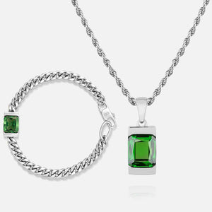 Chip Bracelet Set - Jade