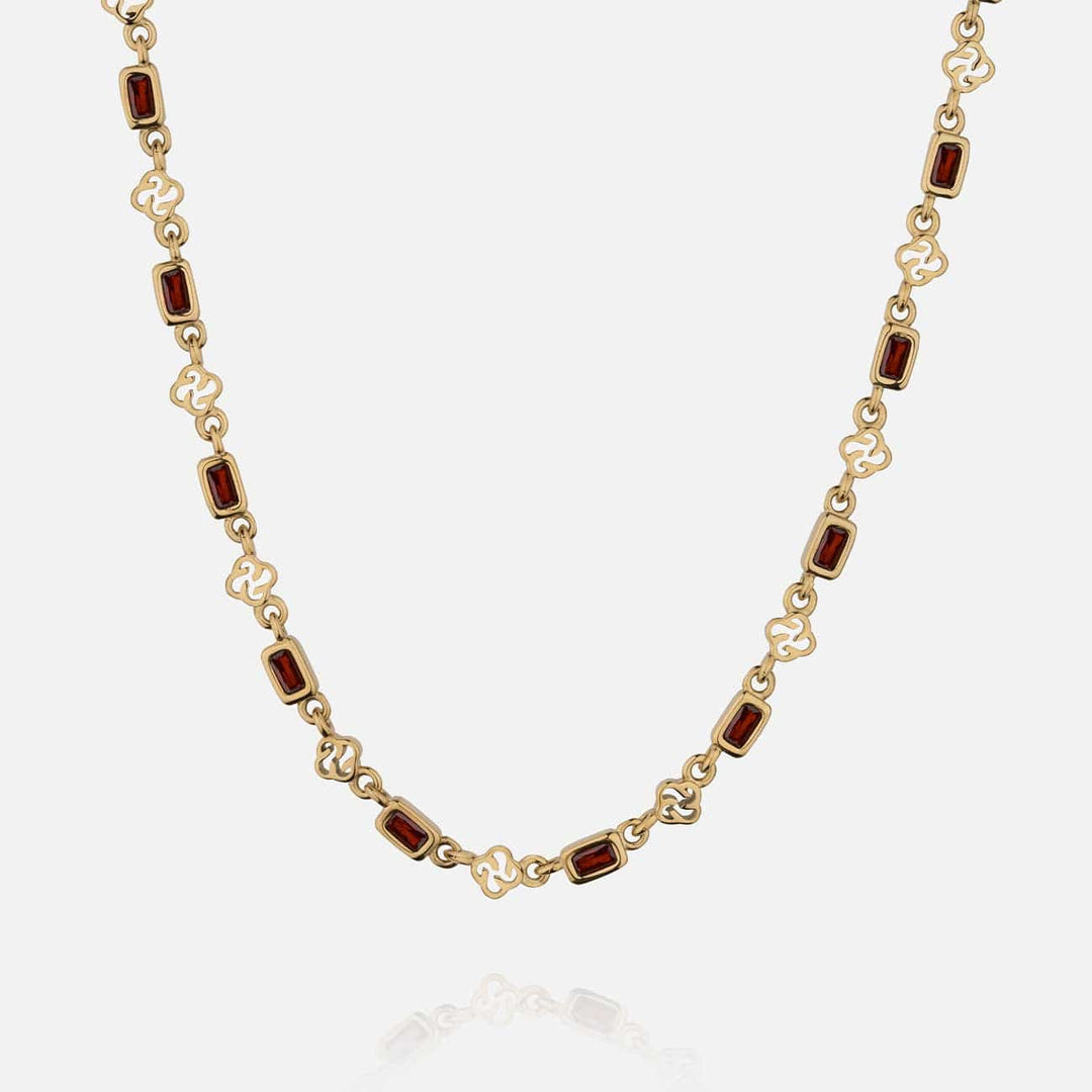 Gemstone Necklace - Ruby | Premium Chain | GASPER.CO