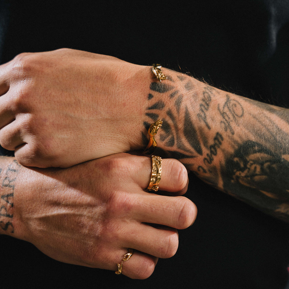 Adam and David Rings Gift Set on model