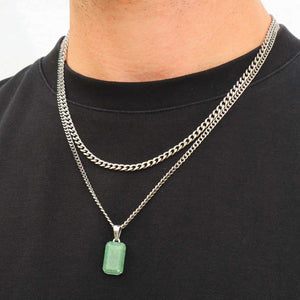 Void Aventurine + 4mm Cuban Set