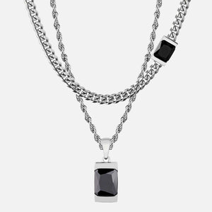 Chip Necklace Set - Onyx