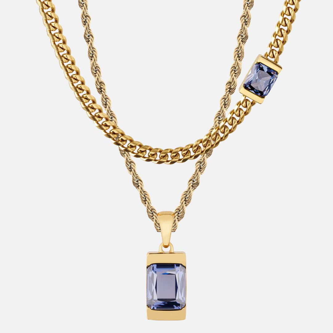 Chip Necklace Set - Tanzanite