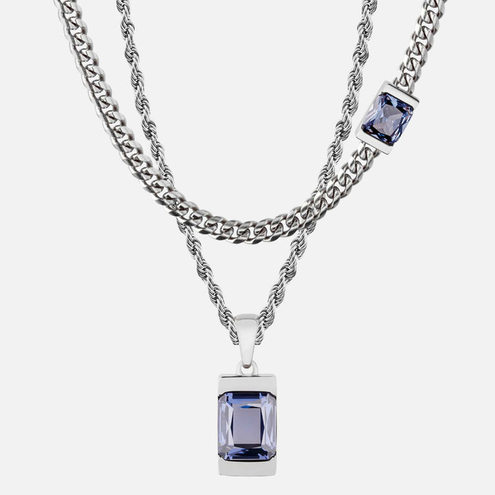 Chip Necklace Set - Tanzanite