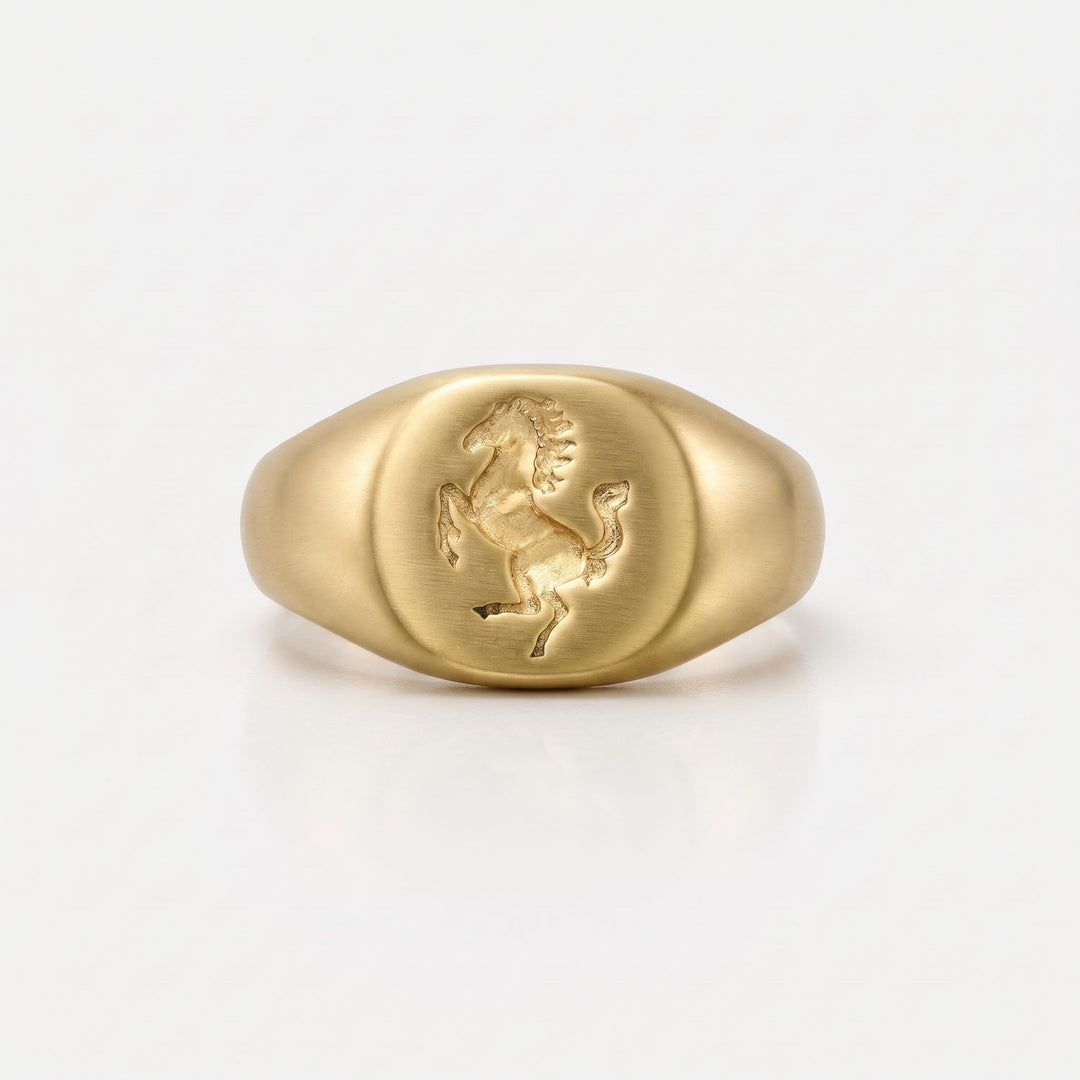 Stallion Signet Ring - Gold