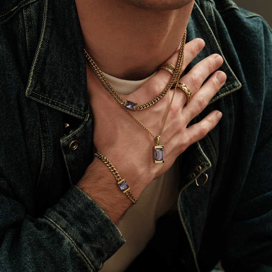 Chip Necklace Set - Tanzanite