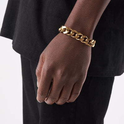 14MM Cuban Bracelet Gold - THE GASPER