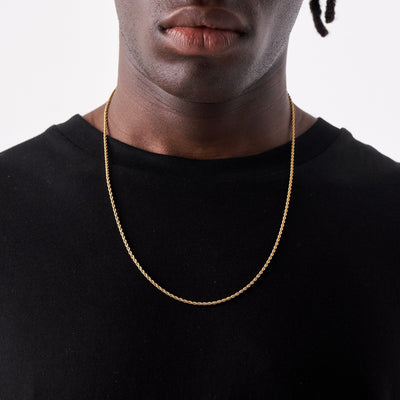 3MM Rope Chain Gold - THE GASPER