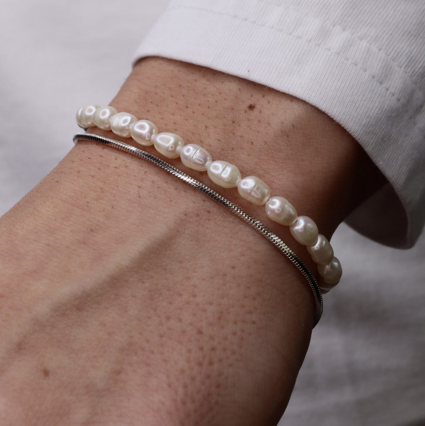 Micro Pearls + Snake Stack